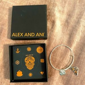 Alex and Ani butterfly charm bracelet
